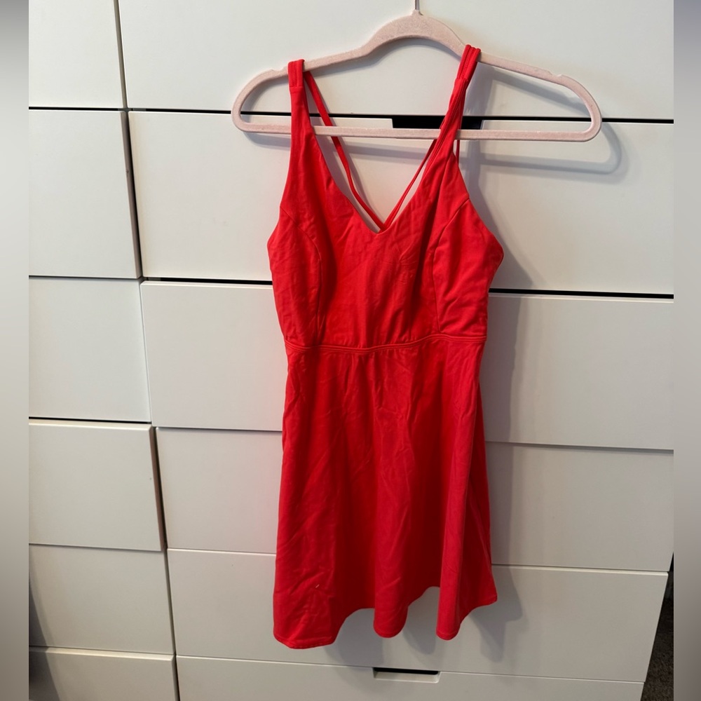 HALARA Red Mini Dress with V-Neck Straps